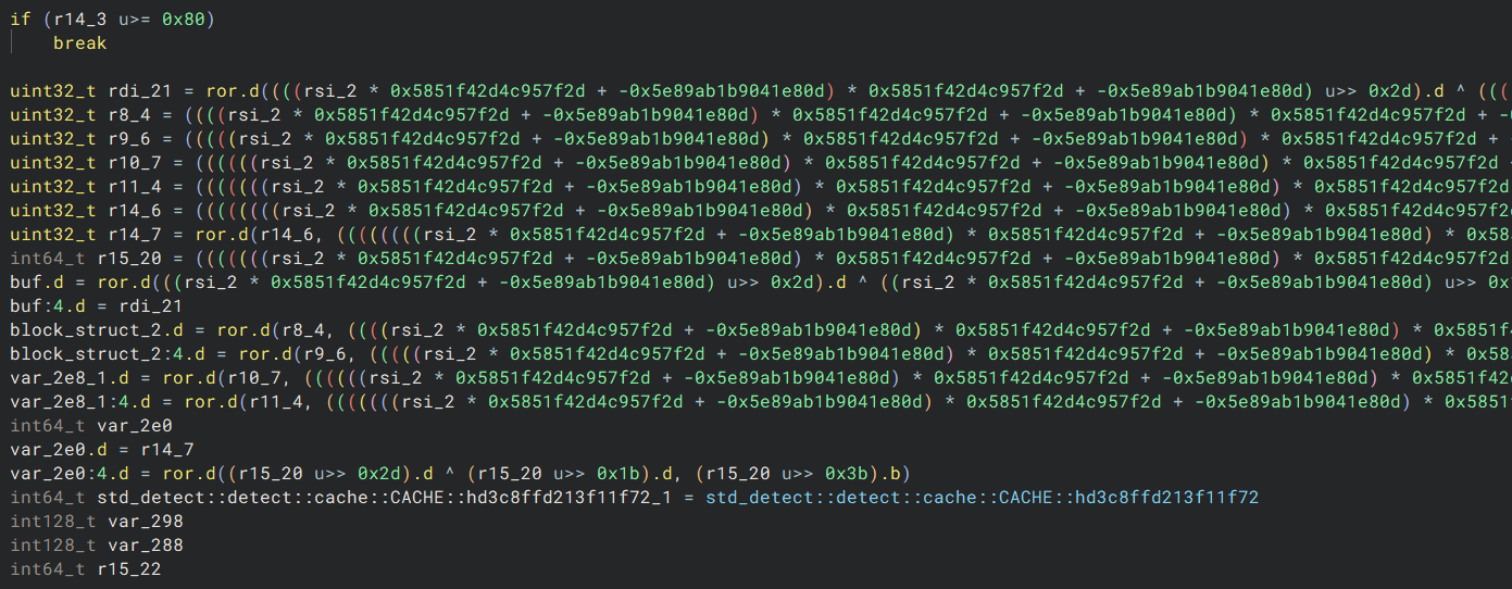 Lots of multiplication and addition by 2 constants