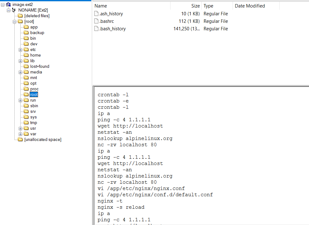 Bash History in root/