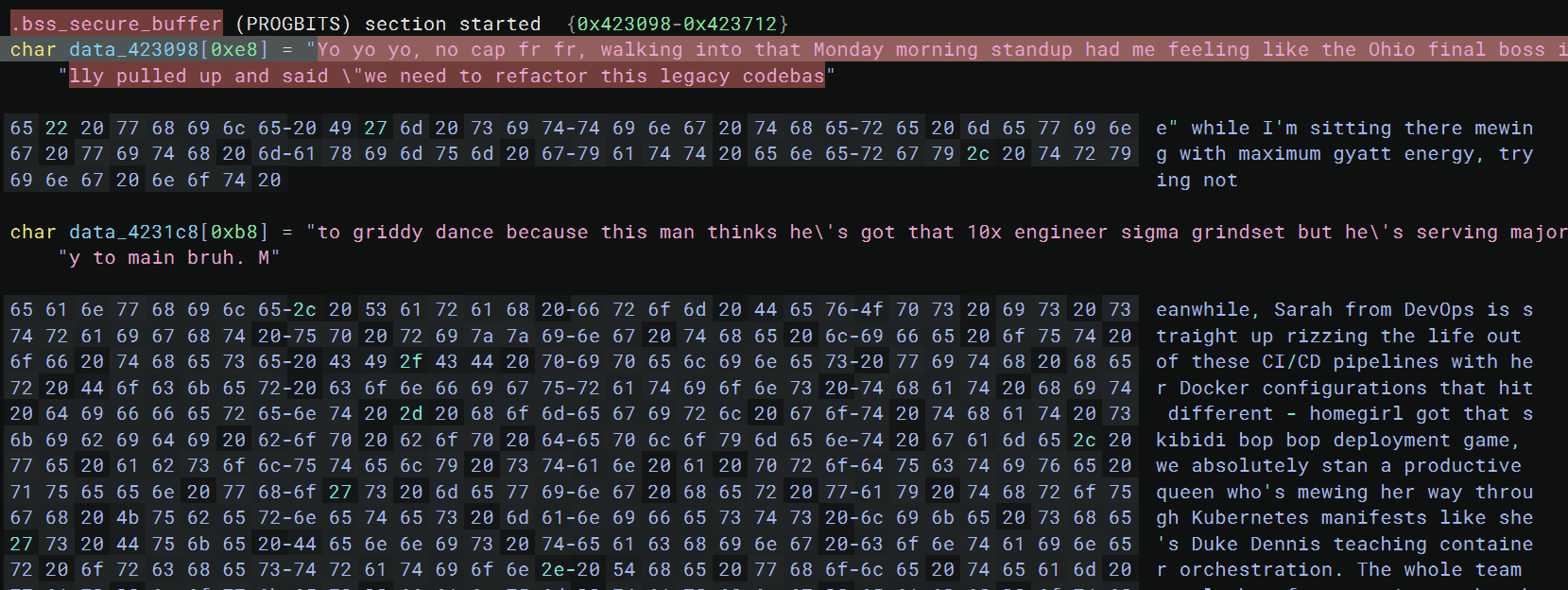 More gibberish strings in Binary Ninja